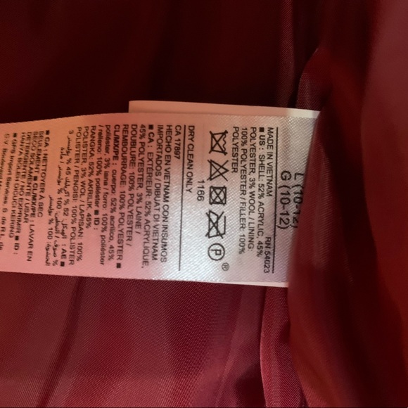 jacket , NWT burgundy , black and grey color . - Picture 16 of 16
